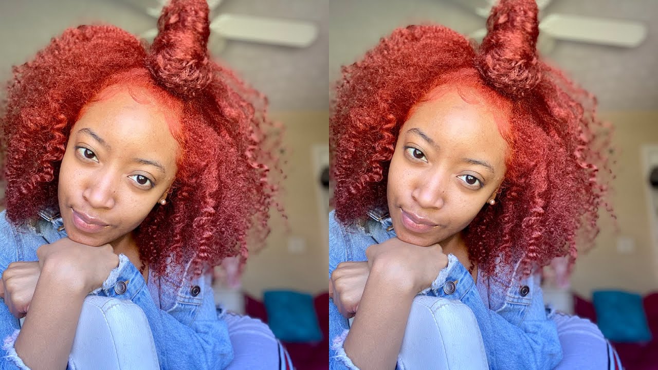 BLEACHING & DYEING MY NATURAL HAIR BURNT ORANGE 🥵🧡🍊[no damage] | Pajon Monye’ 💓