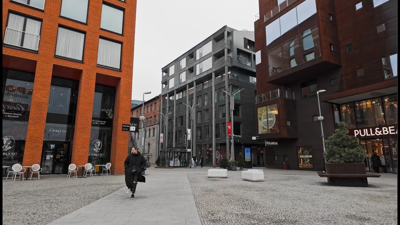 Walking in Rotermanni kvartal, Tallinn, Estonia (Relaxing ASMR) 4K