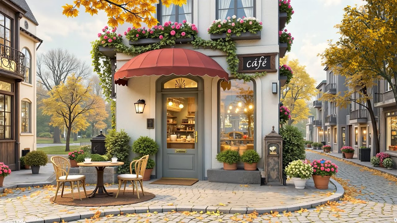 Hidden Caf&eacute; Corner in Paris 🍂| Autumn Jazz Music for Relaxing & Studying