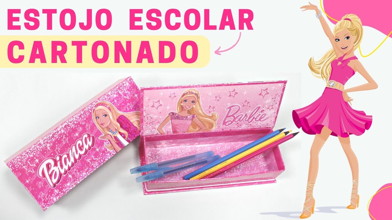 Estojo Cartonado Barbie | Caixa Cartonada em Papelaria
