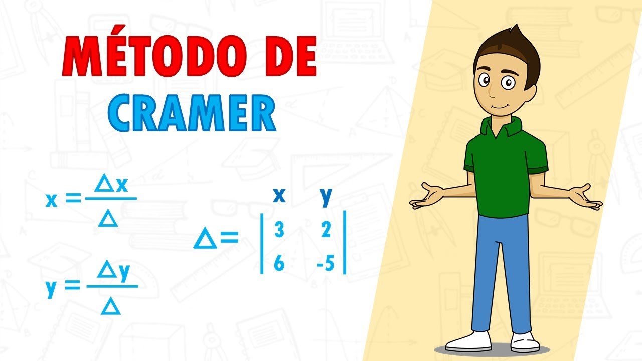 SISTEMA DE ECUACIONES POR MÉTODO DE CRAMER  O DETERMINANTES Super fácil - Para principiantes
