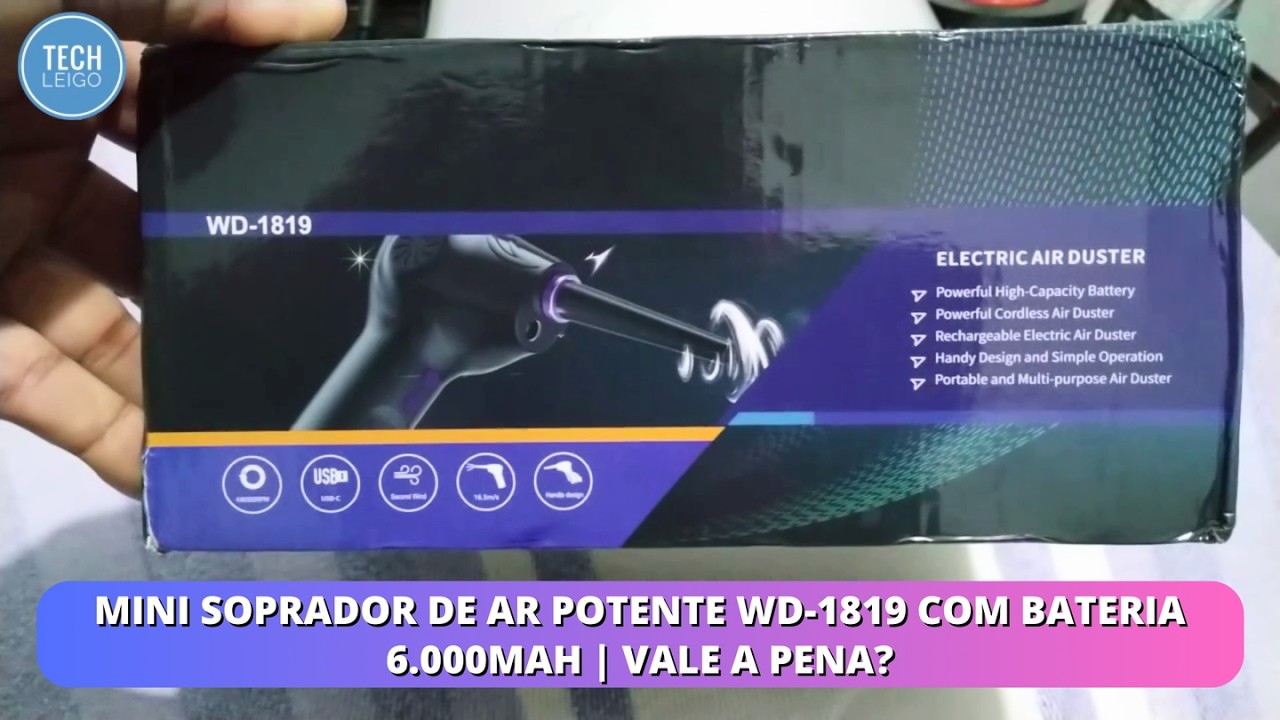 Mini Soprador de Ar Potente WD-1819 com Bateria 6.000mAh | Vale a Pena?