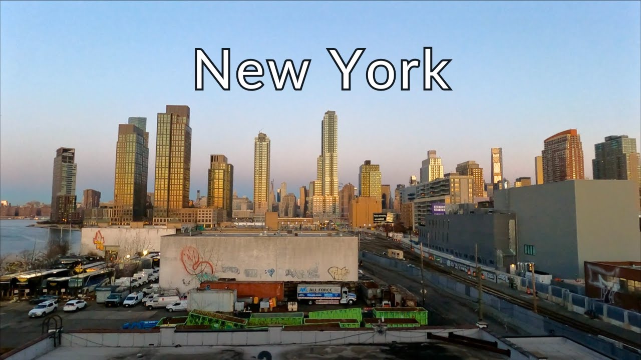 Sunrise NYC walk from Queens to Brooklyn New York walk around