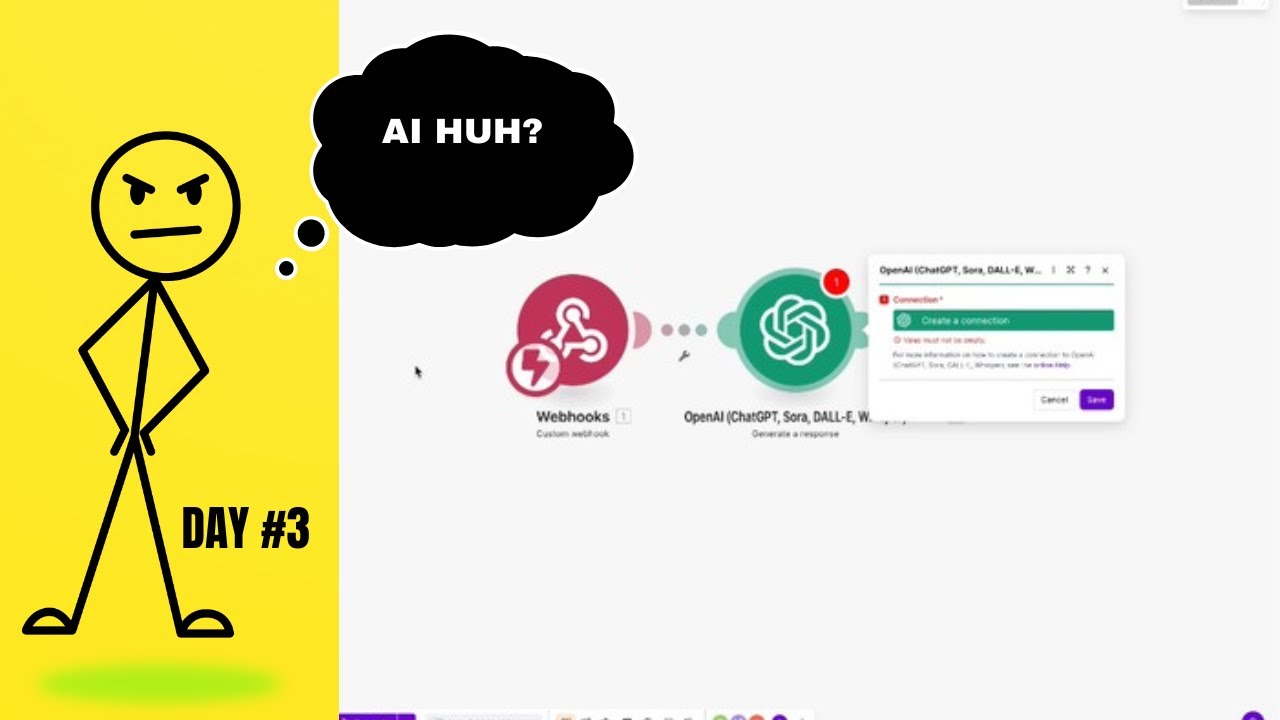 Day 3 Of Learning AI Automation From Zero.Open Make.com For The First Time (Beginner, Day 3)