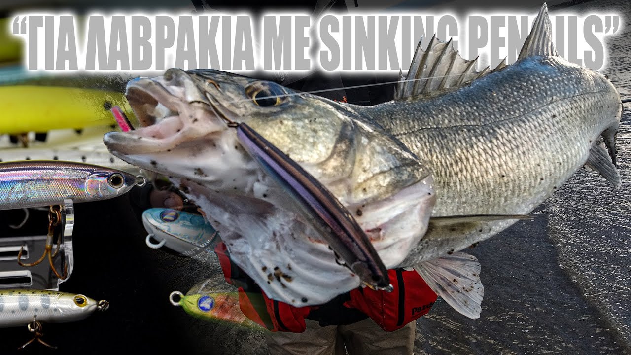 ΨΑΡΕΜΑ ΓΙΑ ΛΑΒΡΑΚΙΑ ΜΕ SINKING PENCILS / SEABASS FISHING USING SINKING PENCILS LURES