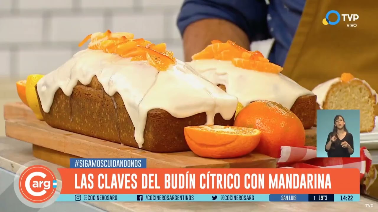 BUDIN DE LIMÓN CON CUBIERTA DE MANDARINA