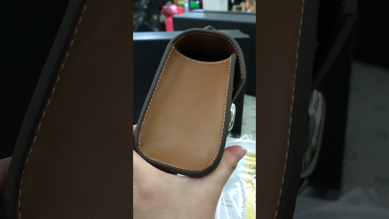 S-AVETTE Brown Symmetry Pochette Leather Tote Bag