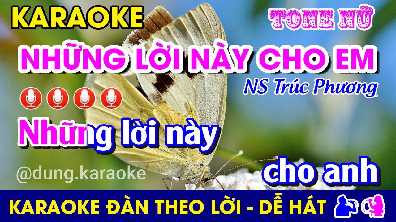 #Karaoke NHỮNG LỜI NÀY CHO EM - Tone Nữ (Gm) Nhạc Sống #NhungLoiNayChoEm #TrucPhuong #bolero