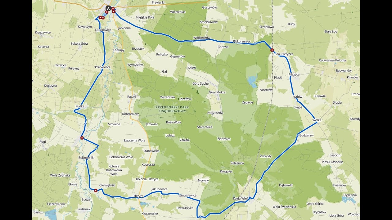 2025 - Przedb&oacute;rz, Krzęt&oacute;w, Pilczyca, Oleszno, W&oacute;lka, Ruda Pilczycka, Przedb&oacute;rz 70km