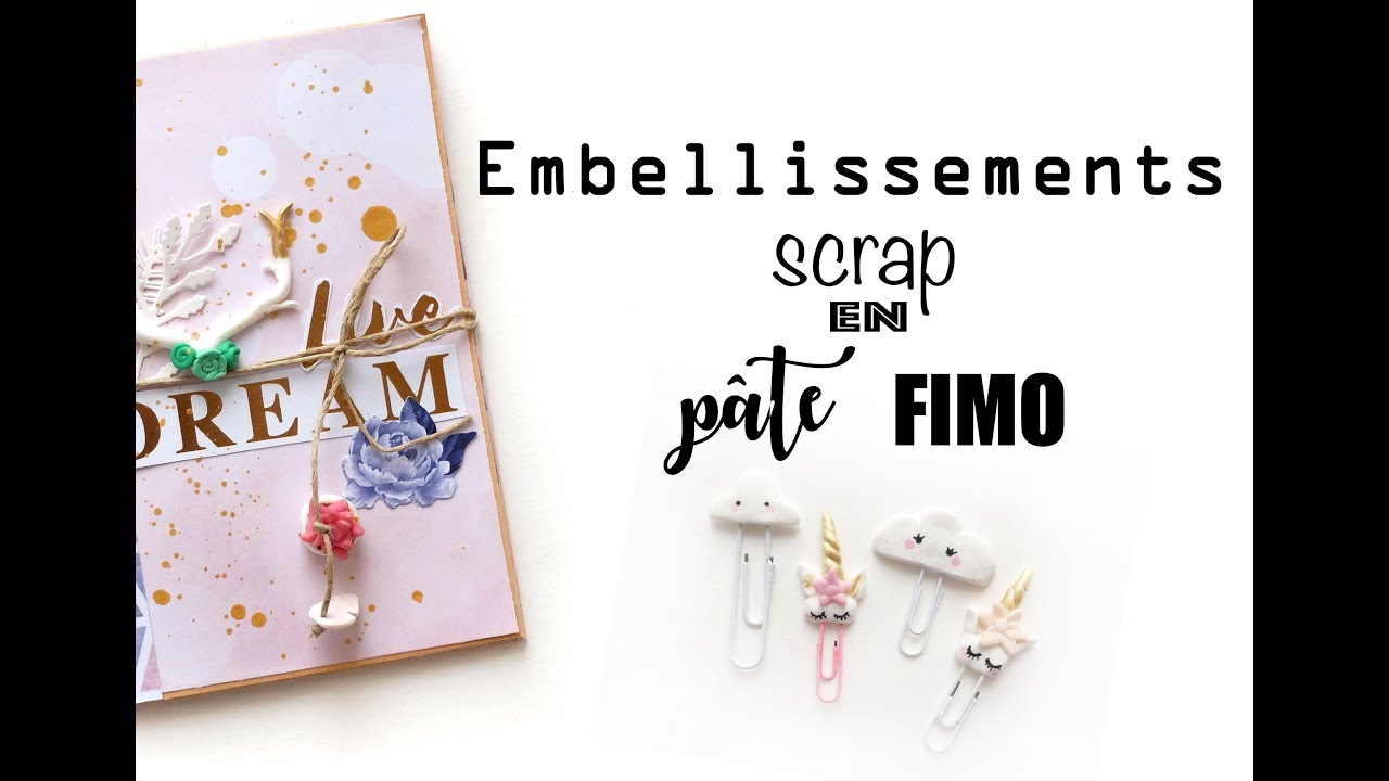TUTO: Mini + Embellissement scrap en pâte fimo