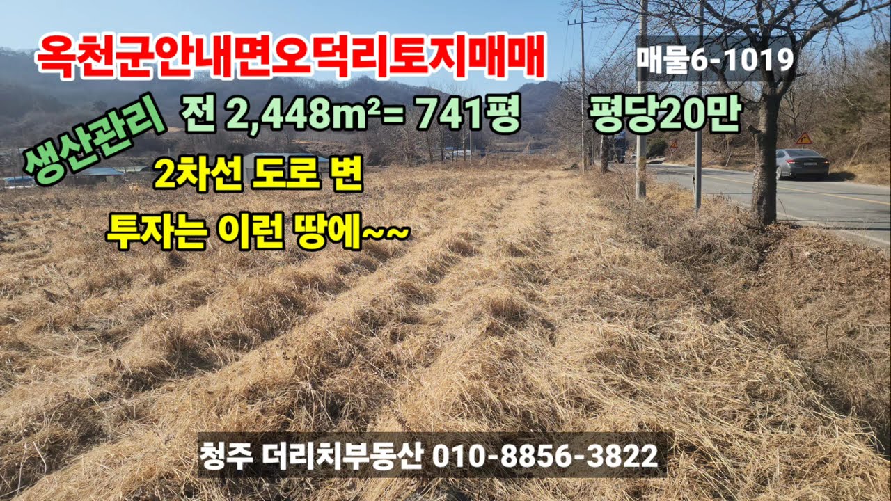 충북 옥천군 안내면 오덕리 토지매매