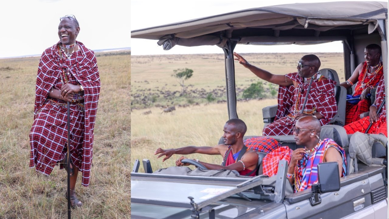 SEE PRESIDENT RUTO HAVING A GOOD TIME AT MAASAI MARA NATIONAL RESERVE DURING MAA CULTURAL WEEK!!