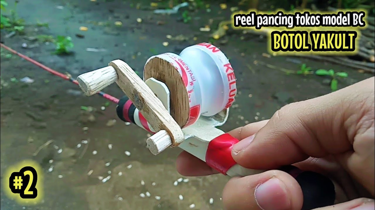 Tutorial membuat REEL PANCING UNIK DARI BOTOL YAKULT,#2 || bottle cap fishing reel