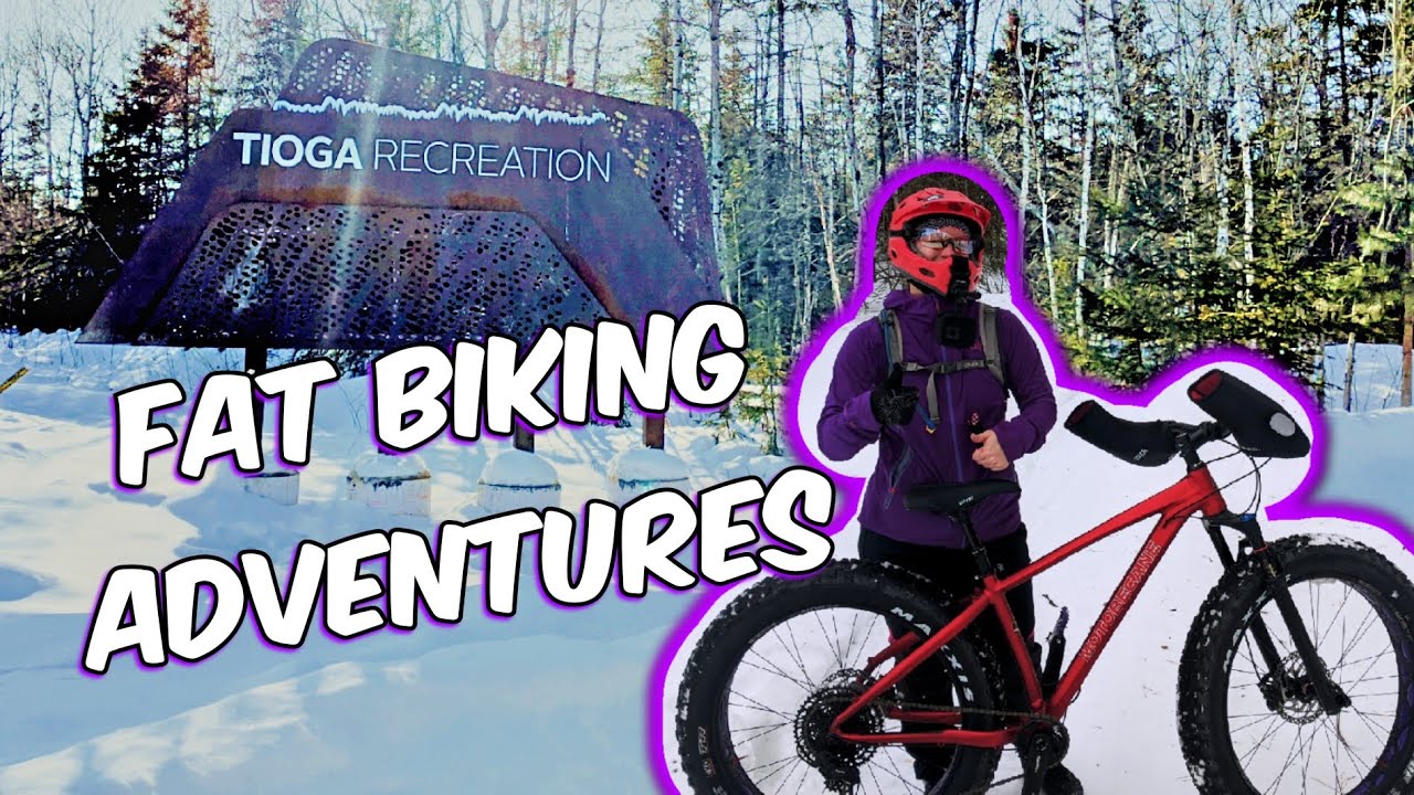 TIOGA Fat Biking - Her First Time on Snow Groomed Trails!  #WomensMountainBiking #XCSam