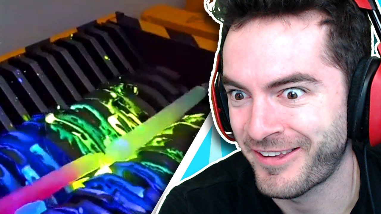 Shredding Glow Sticks (Oddly Satisfying #21)