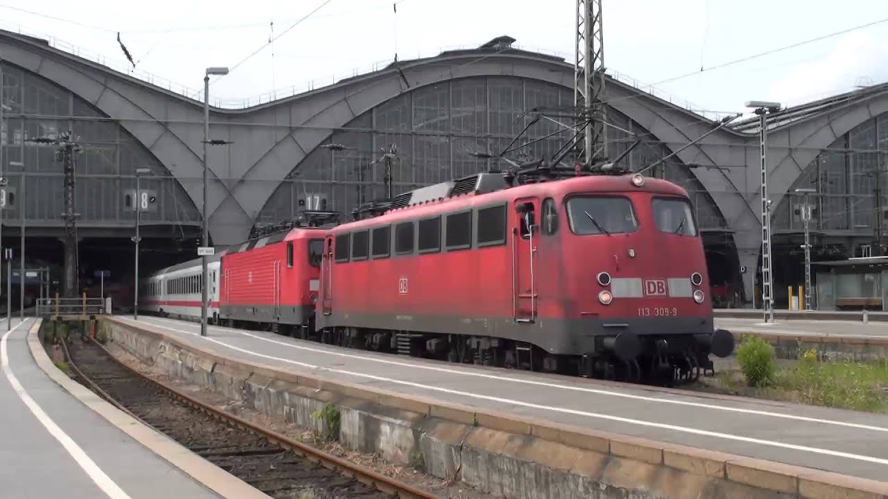 BR 115 und BR 113 in Leipzig Hbf. Pbz  BR110 E10 DB Class 110 electro locomotive german railway