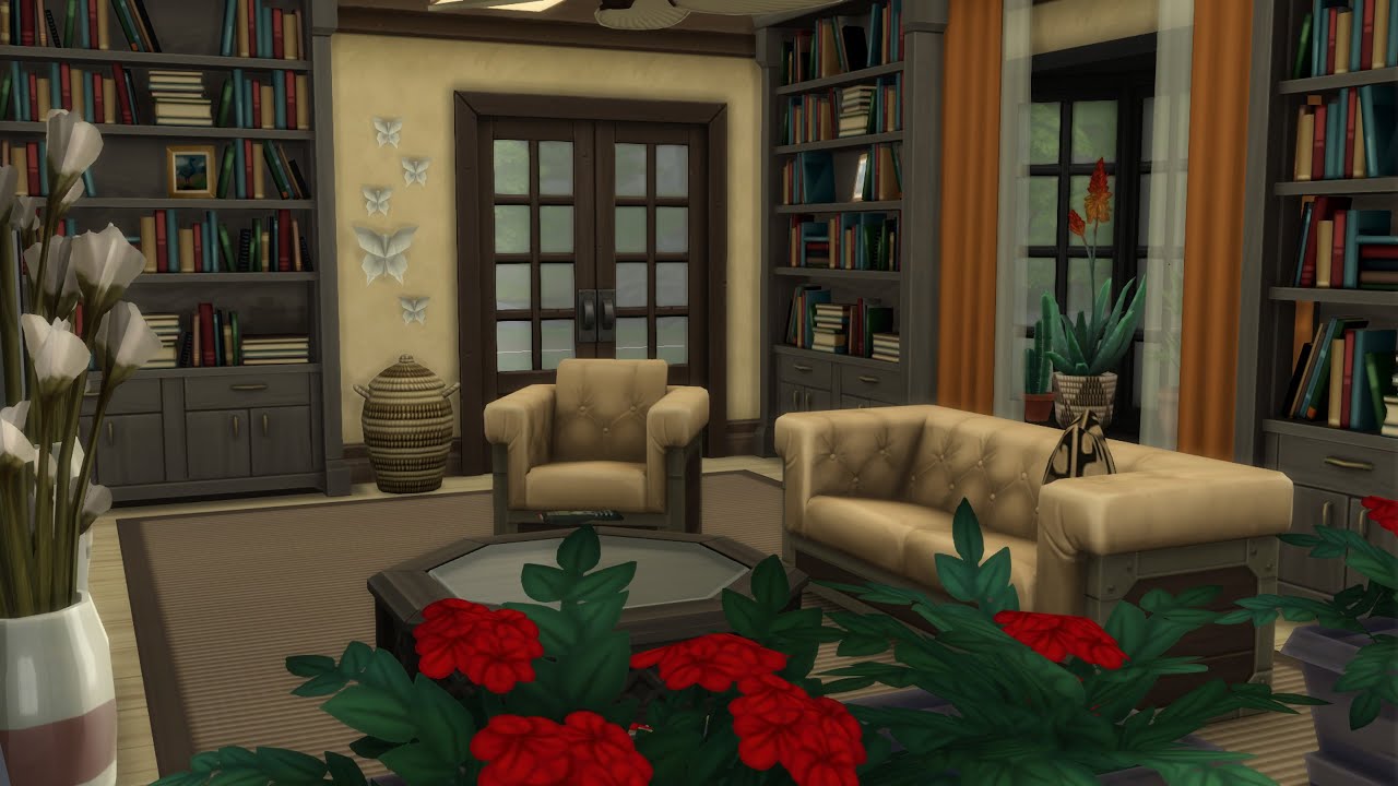 Ep# 448   Rustic Living Room - BG    The Sims 4 Gallery - Rooms
