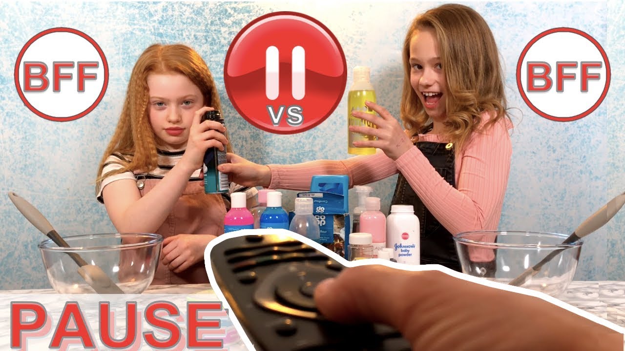 Pause Slime Challenge || Pause Challenge *BFF V’s BFF Slime Switch Up | Emmalaila123 & Ruby Rose UK