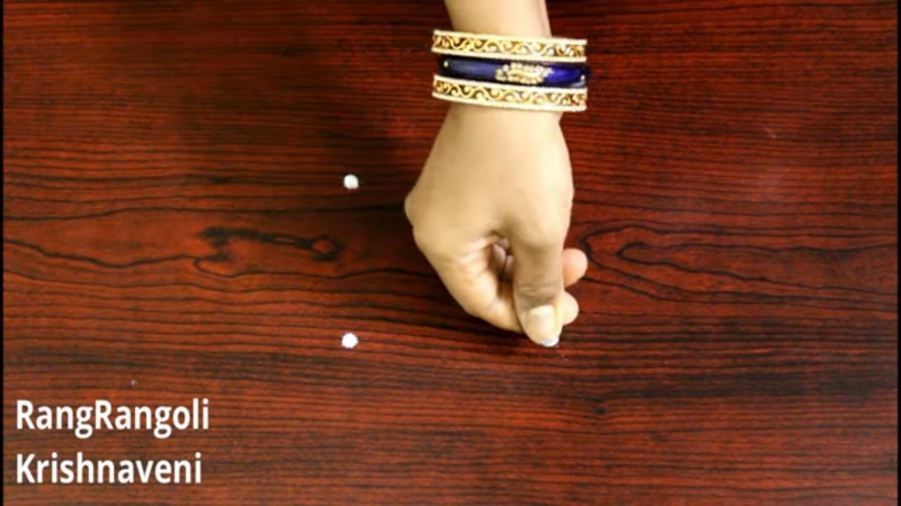 RangRangoli Krishnaveni: 2*2 dots Small Daily Rangoli | Easy Kolam | Simple 2 dots Muggulu