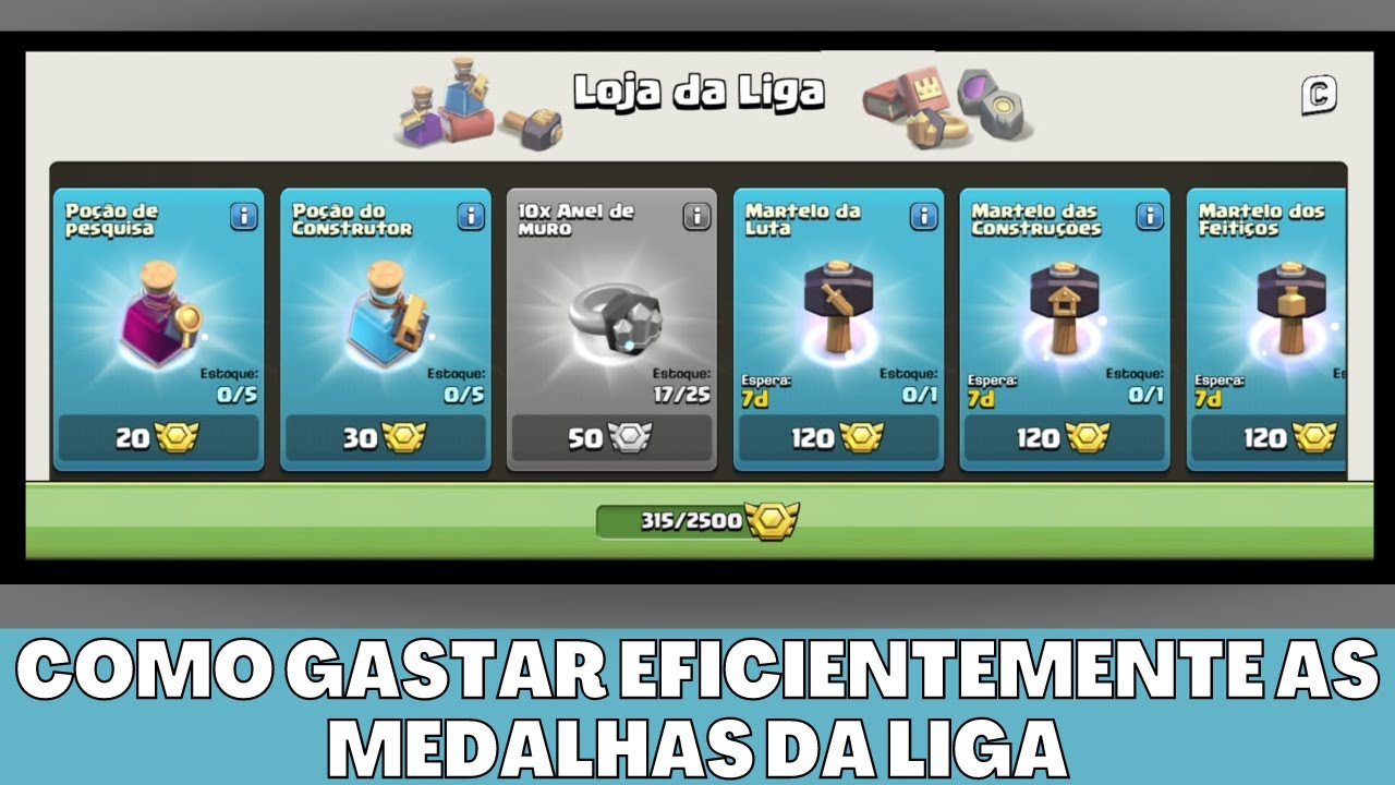 Como usar eficientemente as medalhas da Liga