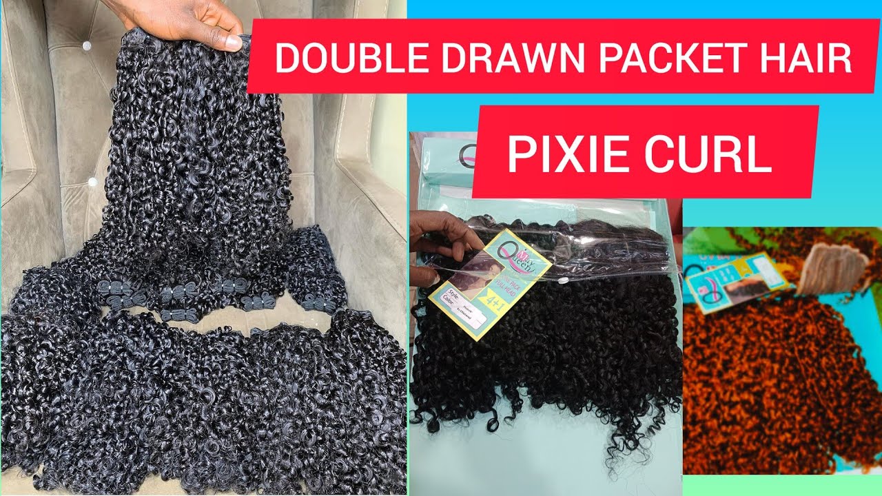 Pixel Curl Packet hair| Double Drawn #curlywig  #curlybundles