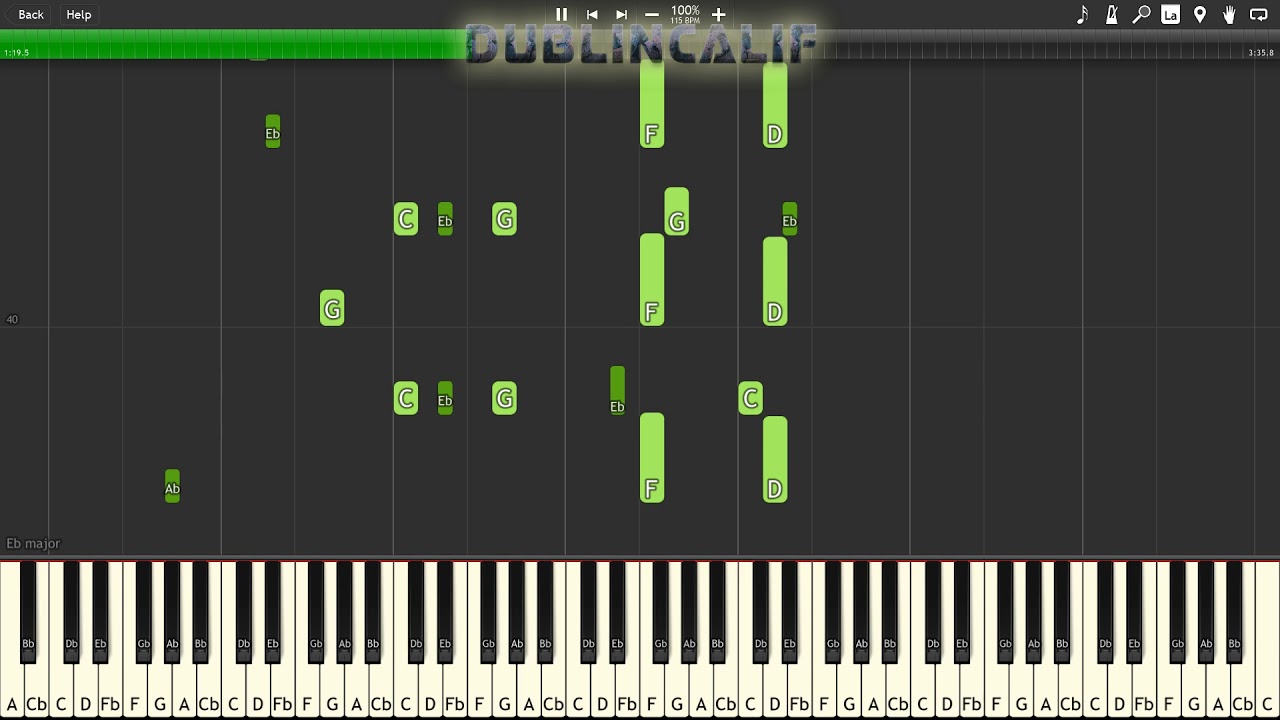 Luigi's Mansion Dark Moon - Sticky Situation Theme Piano Tutorial Synthesia