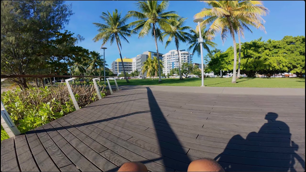 Esplanade Serenity: Wheelchair POV in the Morning Sun 🌞