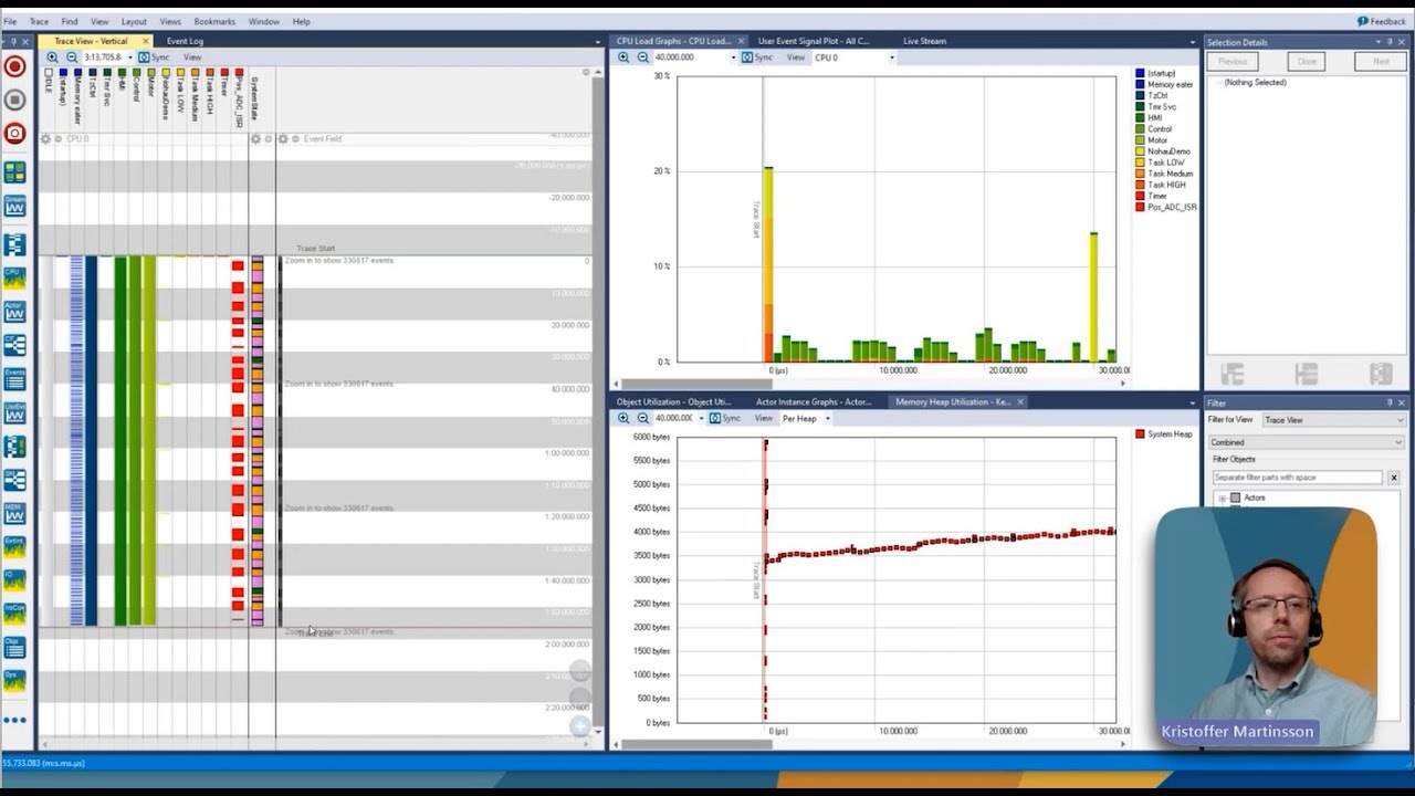 Webinar: Visualization of RTOS runtime behavior using Percepio Tracealyzer and Lauterbach uTrace