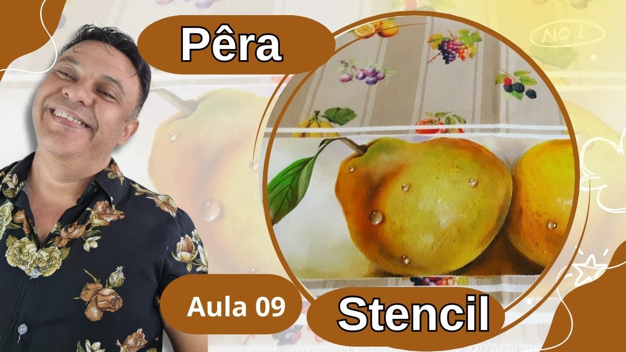 Como pintar Pêras no Stencil- aula 09