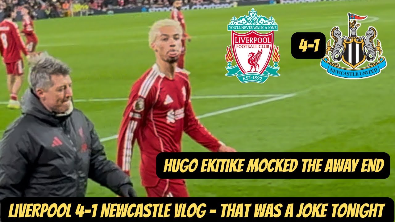 Liverpool 4-1 Newcastle away day vlog - Hugo Ekitike DISRESPECTFUL GESTURE TO THE AWAY END !!!!