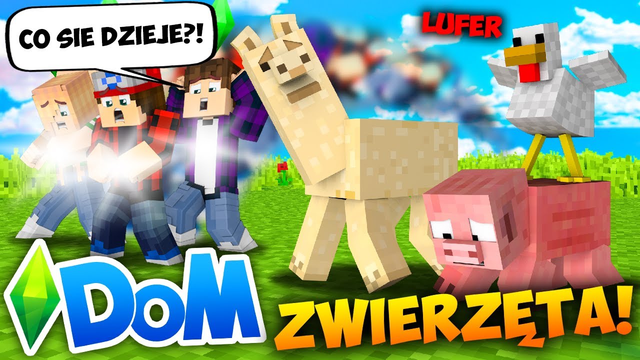 🐷🦄🐮 MINECRAFT DOM #83 - ZOSTALIŚMY ZWIERZĘTAMI na 24 godziny?! *porwali nas?!* | SIMSCRAFT