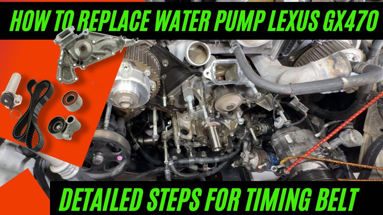 How to Change Timing Belt Water Pump on Lexus GX470 2UZ-FE 4.7L VVTI