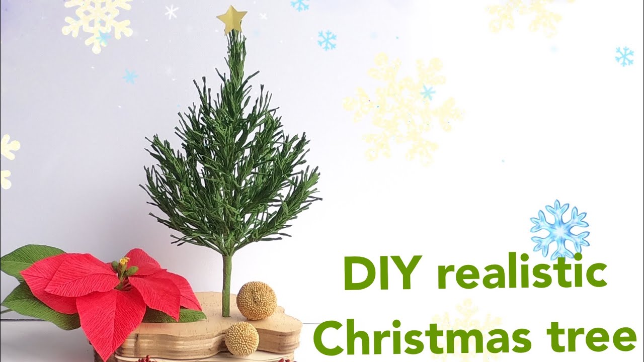 How to Make Christmas Tree from Crepe Paper/DIY Christmas Tree/Craft/Decorating/Creative/DIY 圣诞树