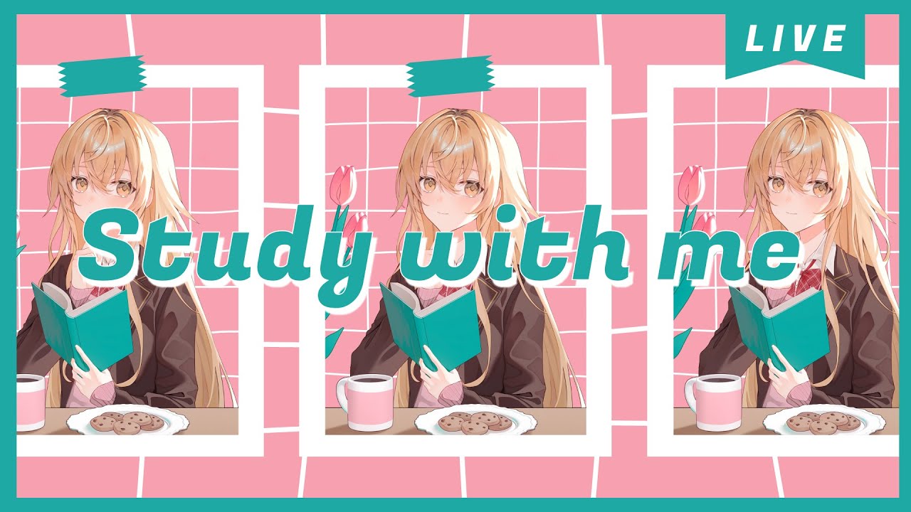 【 Study with me 】1.5h いっしょに勉強&作業【 にじさんじ / 家長むぎ 】