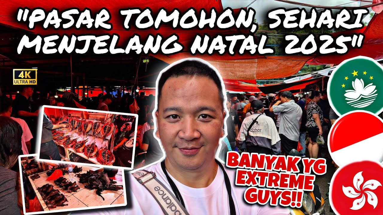 PASAR EXTRIM TOMOHON SEHARI JELANG NATAL 2025., RAME DAN BANYAK BINATANG EXTRIM DI JUAL