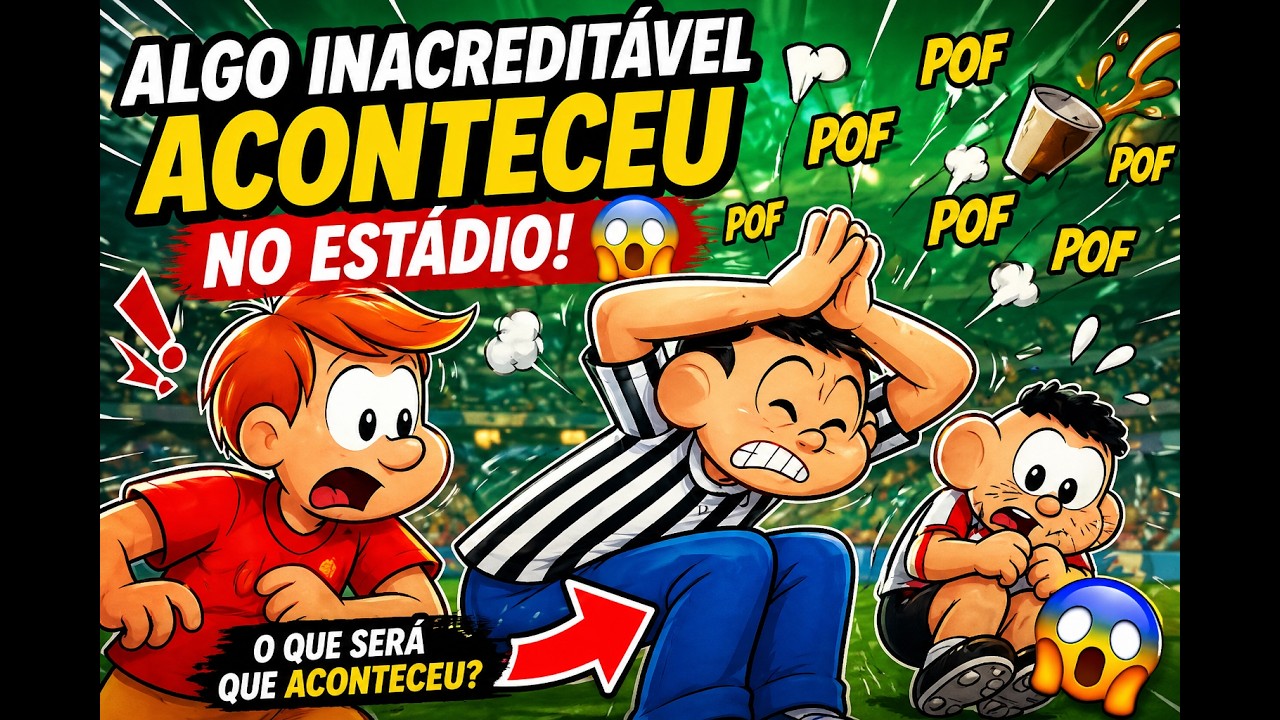 CASCÃO FOI ASSISTIR AO JOGO, mas ACONTECEU uma...- QUADRINHOS DA MÔNICA 