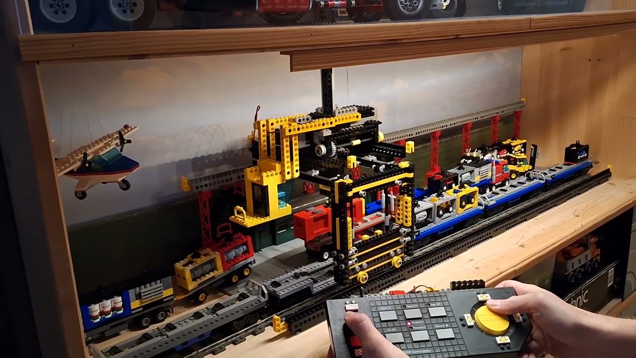 Lego Containerkran Technic 9V Eisenbahn