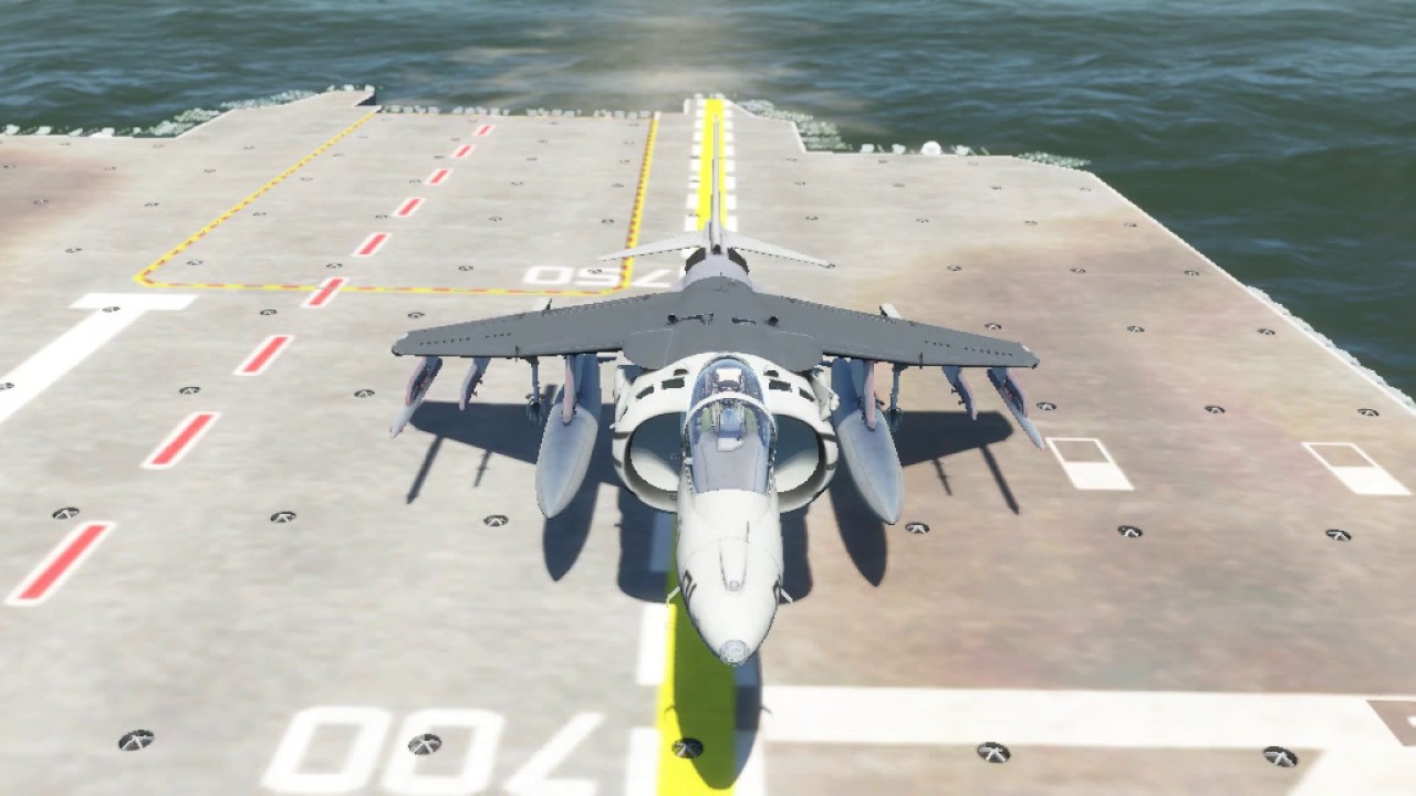 RAZBAM : DCS AV-8B Night Attack multiple aircraft carrier ops (rough seas)