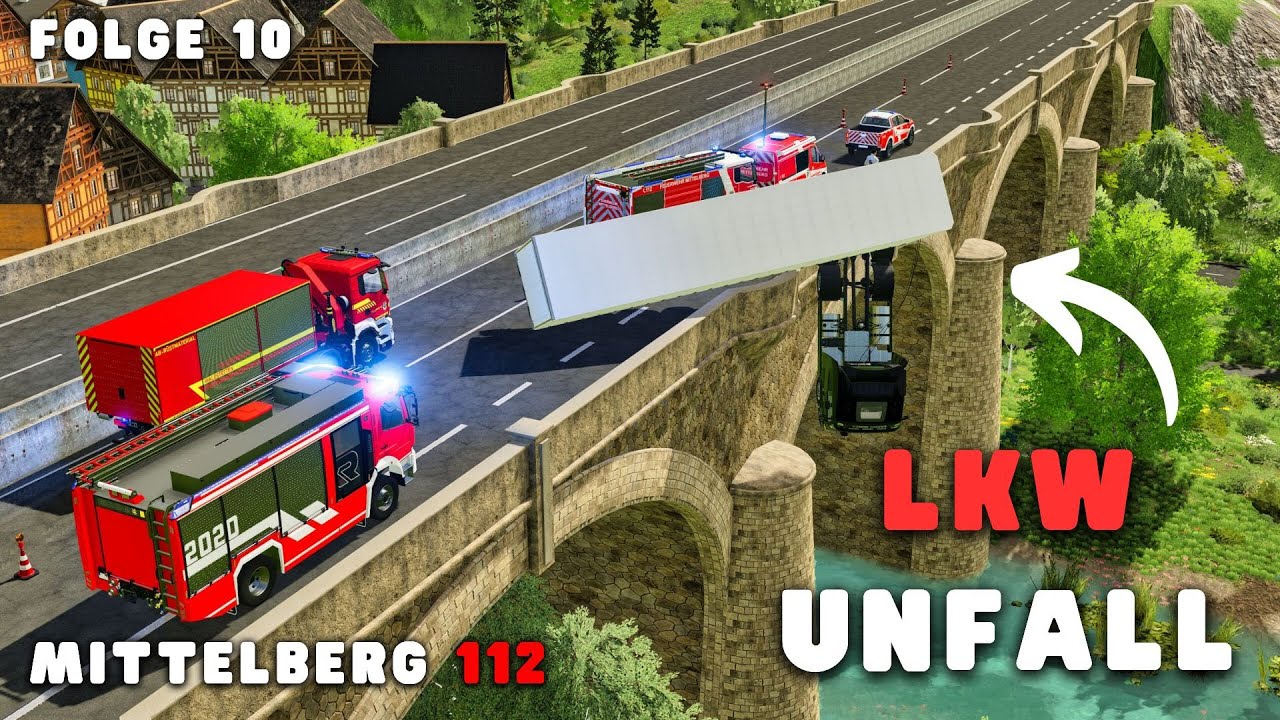MITTELBERG 112 - LKW DROHT BRÜCKE IN FLUSS ZU STÜRZEN! FEUERWEHRMANN DREHT DURCH 🤪