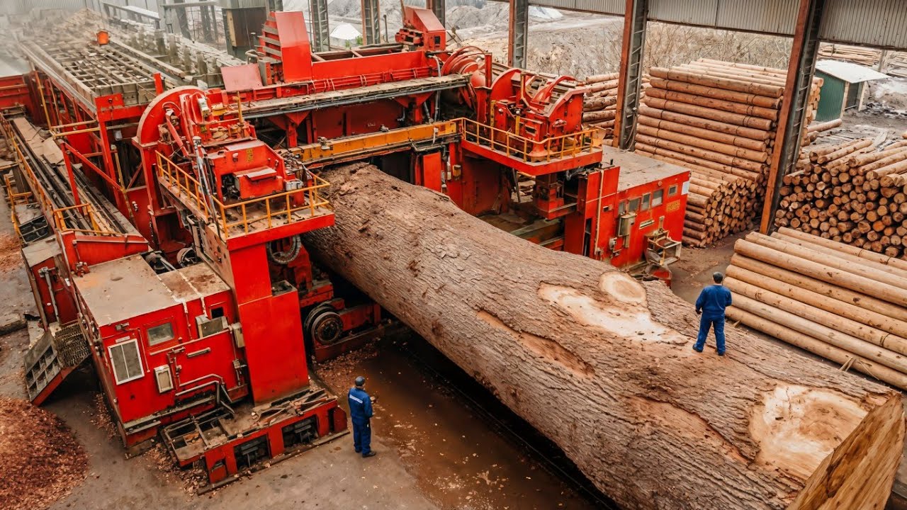 Inside the wood sawmill factory: how plywood is made from log