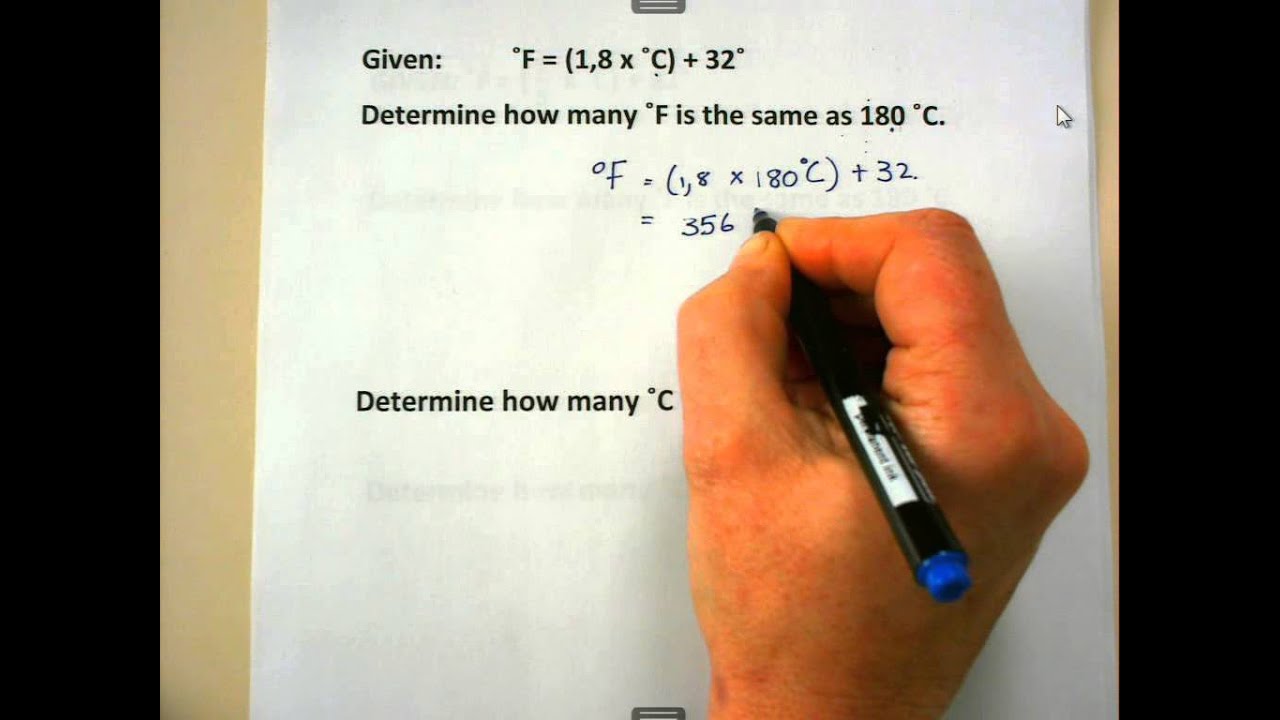 Maths Lit Basics - Gr12 - Celsius & Fahrenheit conversions