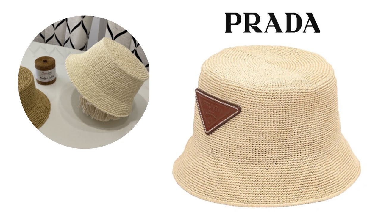 PRADA MARKA BUCKET ÖRGÜ ŞAPKA YAPIMI