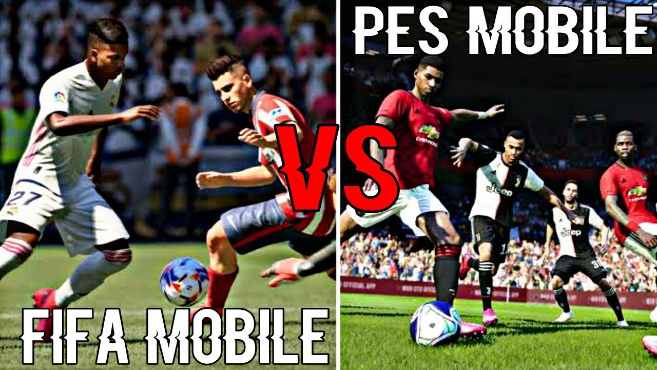 FIFA MOBILE 21 vs PES MOBILE 21 COMPARA&Ccedil;&Atilde;O!! QUEM VENCE ??