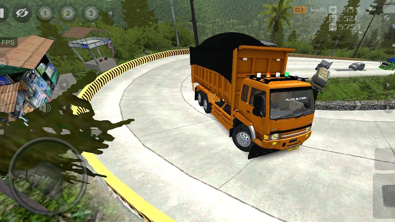 GAME TRUCK FUSO FIGHTER MUATAN BERAT,KEHABISAN NAFAS DI TANJAKAN EXTREM//BUS SIMULATOR INDONESIA