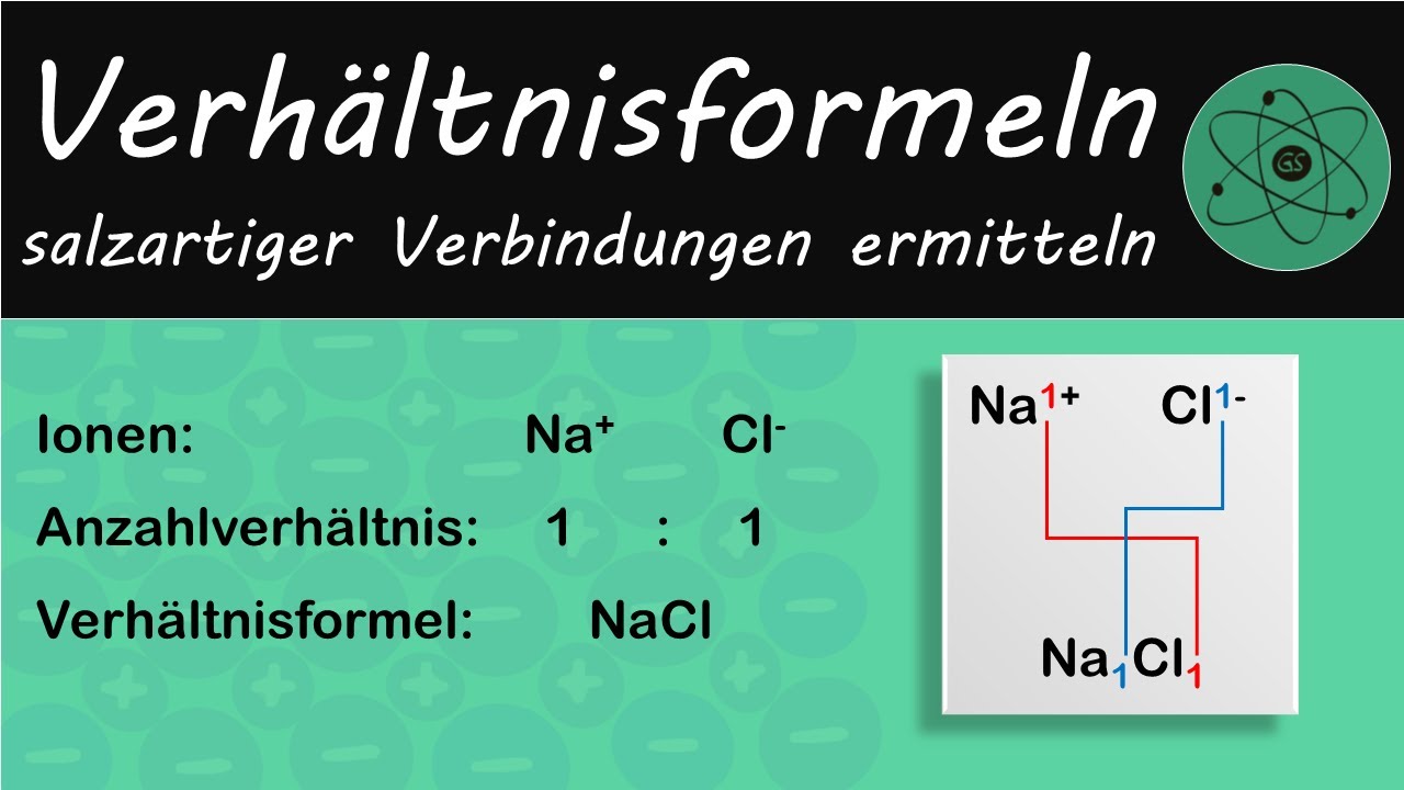 Verhältnisformeln salzartiger Verbindungen ermitteln