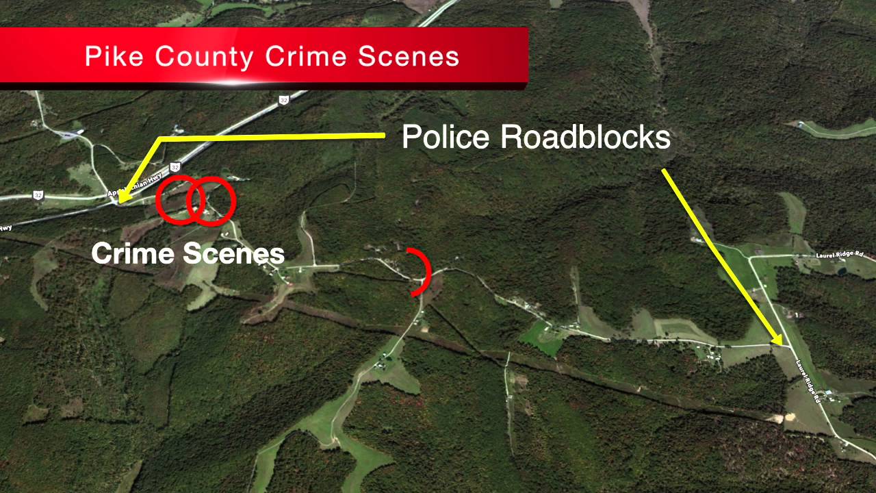 Pike Co. Shootings: Crime scene map