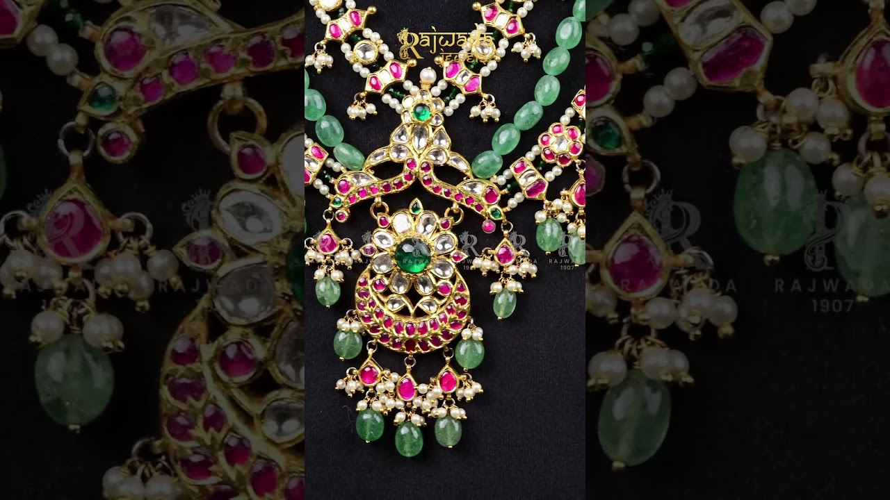 Exquisite Emerald, Ruby & Kundan Bridal Necklace | Luxury Indian Jewellery Design 2025
