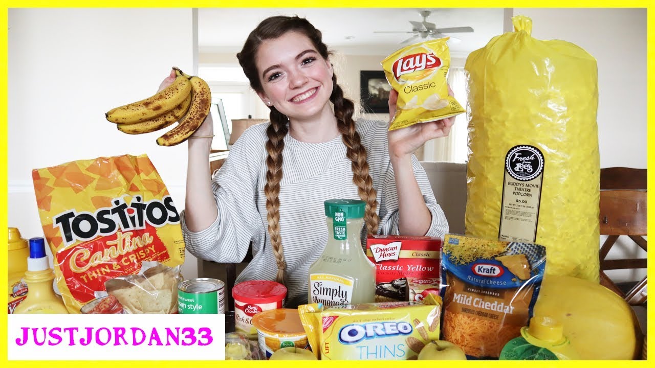 24 Hours Eating Only Yellow Foods / JustJordan33