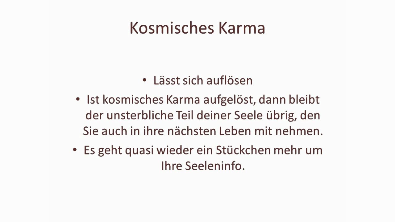 Kosmische Karma Analyse