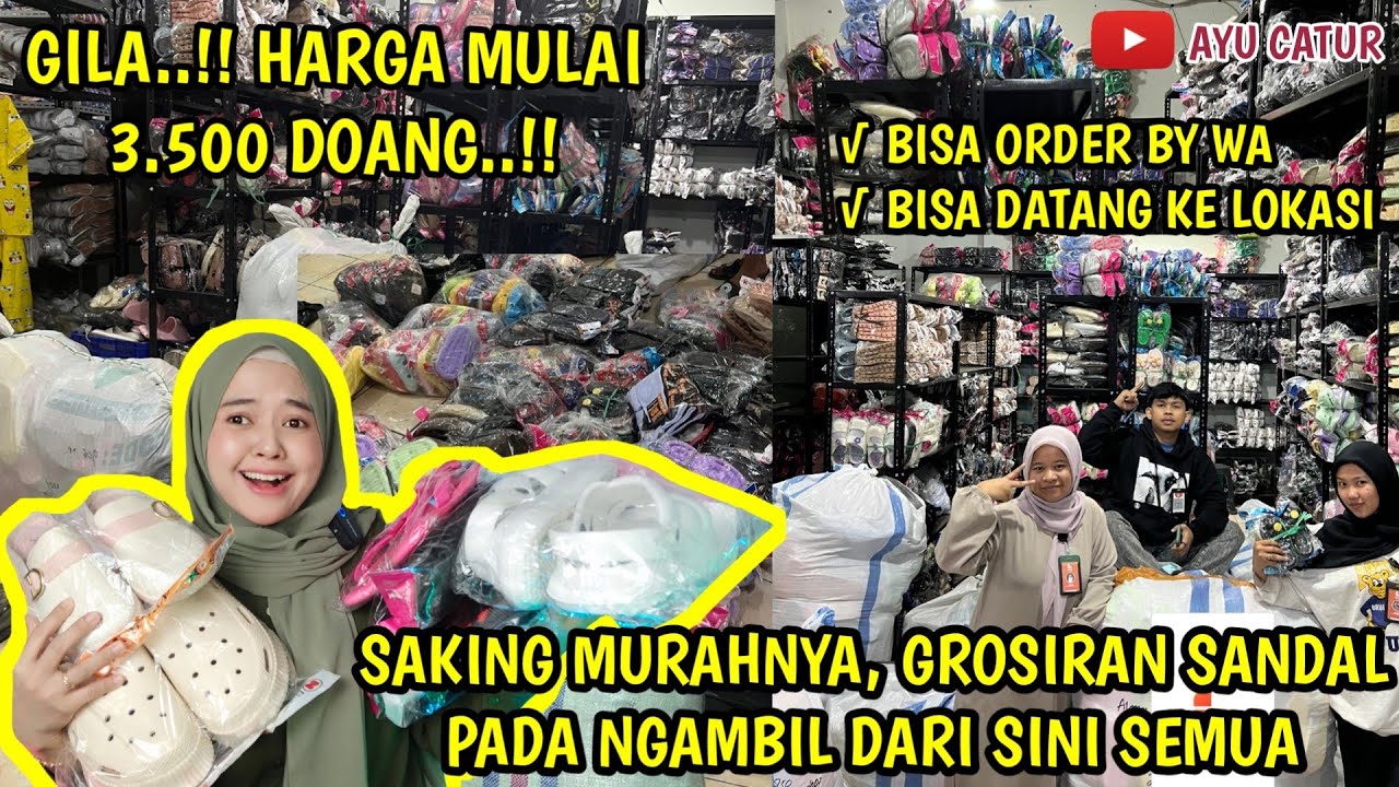 SAKING MURAHNYA, GROSIRAN SANDAL PADA NGAMBIL DARI SINI SEMUA.!! HARGA MULAI 3.500 | SUPPLIER SANDAL